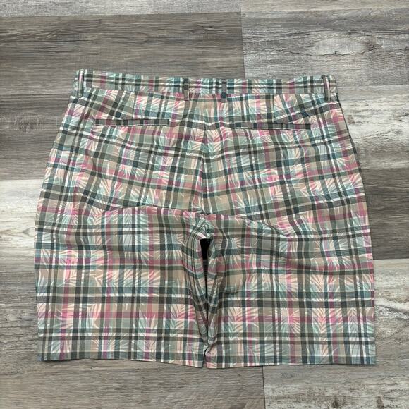 Tommy Bahama Cabo Verde Plaid Dark Fern Pink Mens 42 Performance Chino Shorts - Picture 2 of 11